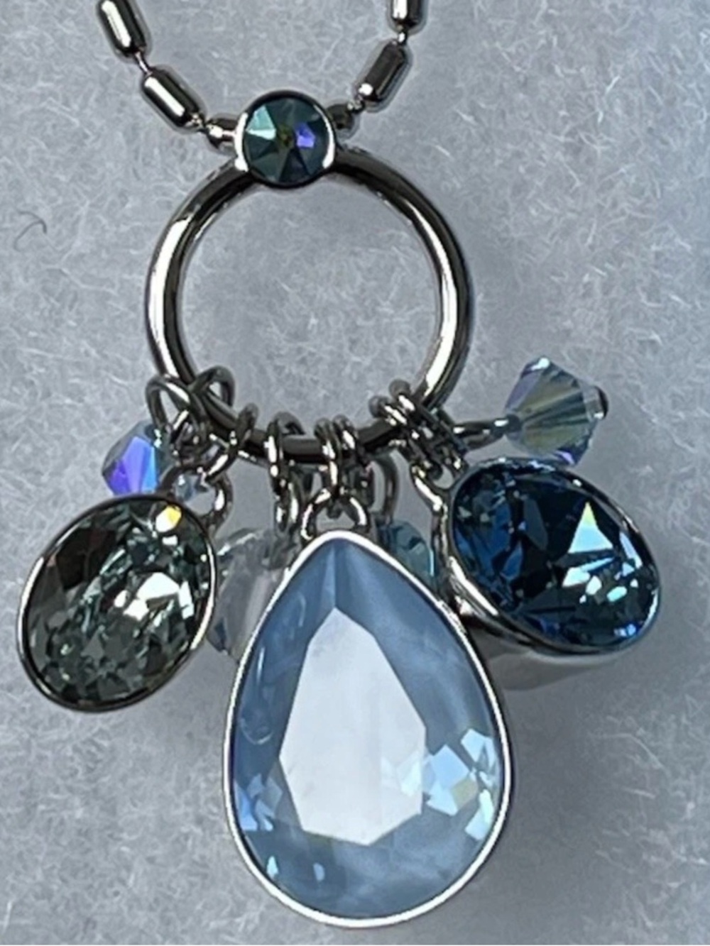 Swarovski Teardrop Necklace with Blue Crystals Charmed Existence, Final Price🩵 - Picture 3 of 11